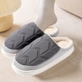 thumbnail image 1 of Ndbuld Womens Slides Sandals Soft Thick Sole Non-Slip Pillow Sandals 23 New Soft Slippers for Women,, Non-Slip, Wear-Resistant, Postpartum Cotton Shoes for Home Use, Couple Models Gray, 1 of 7