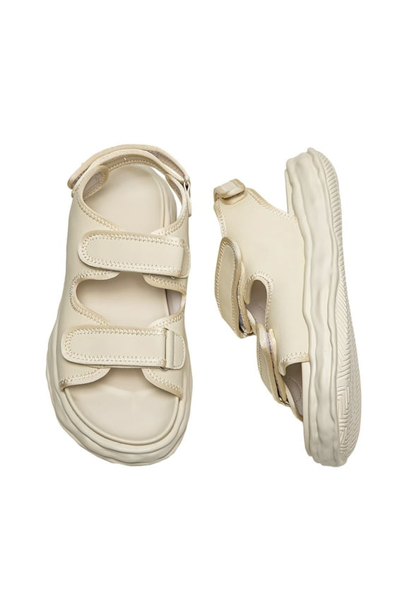 Womens Slides Sandals Soft Thick Sole Non-Slip Pillow Sandals House Slides for Women Men And Women Summer Soft Outdoor Beach Non-Slip Sandals Hook Loop Casual Shoes White