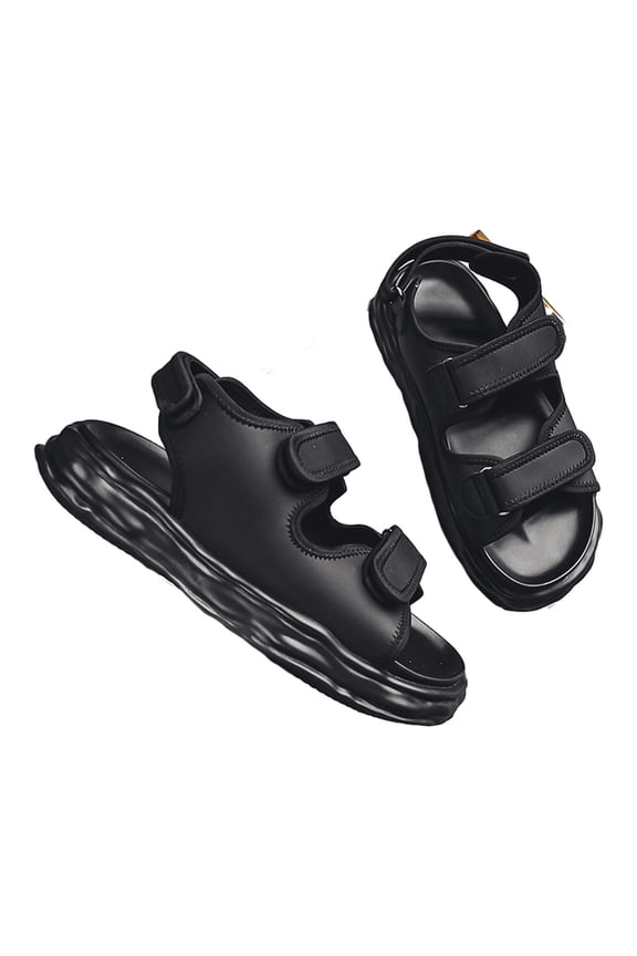 Womens Slides Sandals Soft Thick Sole Non-Slip Pillow Sandals House Slides for Women Men And Women Summer Soft Outdoor Beach Non-Slip Sandals Hook Loop Casual Shoes Black