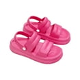 thumbnail image 1 of Ndbuld Womens Slides Sandals Soft Thick Sole Non-Slip Pillow Sandals Sandals Summer Leisure Beach Holiday Sandals Shoes Height Quality New Outdoor Non-slip Comfortable Casual Sneakers Red, 1 of 3