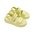 thumbnail image 1 of Ndbuld Womens Slides Sandals Soft Thick Sole Non-Slip Pillow Sandals Sandals Summer Leisure Beach Holiday Sandals Shoes Height Quality New Outdoor Non-slip Comfortable Casual Sneakers Green, 1 of 3