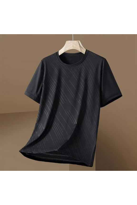 Womens Toos Women's Workout Short Sleeve Tops Men's Summer Solid Color Short Sleeved Outdoor Running Sports Breathable Short Sleeved Black 5XL