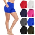 thumbnail image 1 of Ndbuld Workout Biker Shorts Women High Waisted Tummy Control Spandex Booty Volleyball Shorts for Yoga Dance Blue XL, 1 of 8