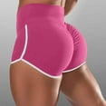 thumbnail image 1 of Ndbuld Workout Shorts for Women Seamless Summer Solid Color Shorts for Women Casual Loose Comfy Elastic Waist Yoga Athletic Short Pants Trendy Beach Shorts Hot Pink XL, 1 of 8