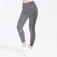 thumbnail image 1 of Ndbuld Yoga Pant High Waist Yoga Pants Women's Fashionable High Waisted Pocket Mesh Splicing Breathable Casual Sports Plus Size Yoga Pants Deals of The Day Lightning Deals Gray XL, 1 of 3