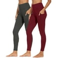 thumbnail image 1 of Ndbuld Yoga Pants 2PCS Women Workout Out Pocket Leggings Fitness Sports Running Yoga Athletic Pants, 1 of 1
