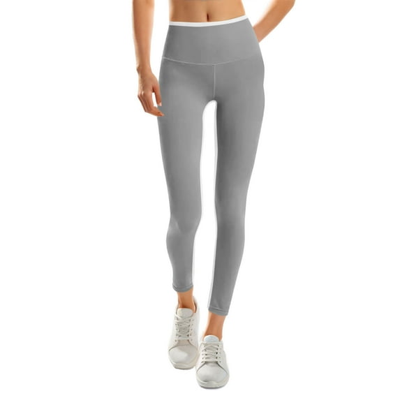 Ndbuld Yoga Pants Women Woman Leggings High Waist Colorful Yoga Pants Women Workout Leggings for Women Fitness Sports Running Yoga Athletic Pants Gray M