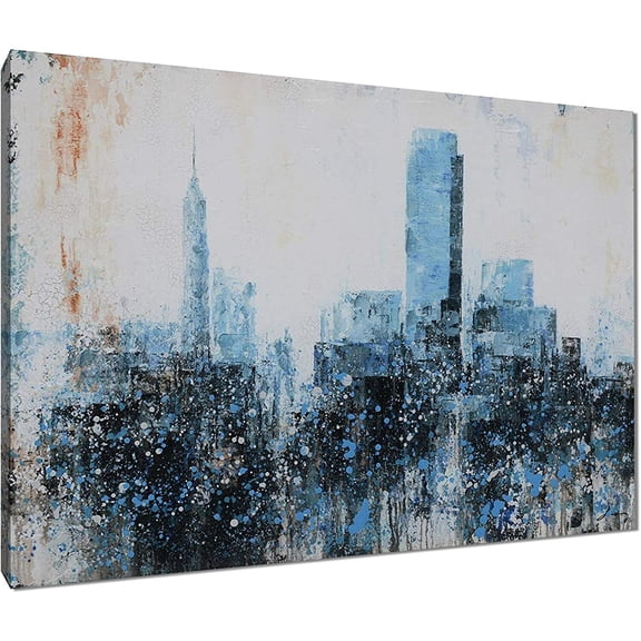 Ndc SkyArt New York City Skyline 20 x 28 Framed Giclee Canvas Art Prints