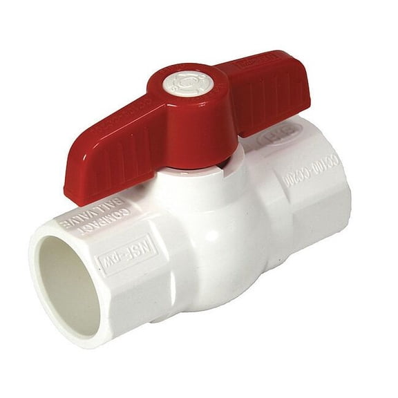 Nds Manual 2-Way Ball Valve,Socket,PVC E1410-12