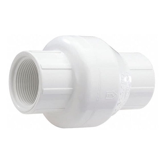 Nds 1-1/4" FNPT PVC Swing Check Valve 1520-12F