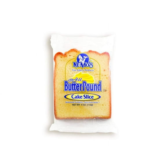 Ne-Mos All Butter Pound Cake Slice, 4 Ounce - 12 per case.