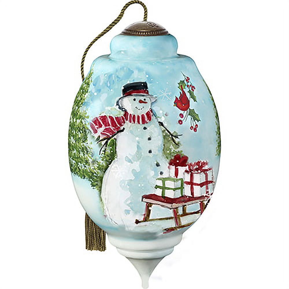 Ne'Qwa Limited Edition Wintery House and Snowman in Woods Ornament #7201103 - image 1 of 5