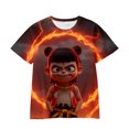 thumbnail image 1 of Ne Zha2 Motongnaohai Film 2025 Movie Ancient Chinese Mythology Gods Protection Deity Adult child Short T-Shirt 3D printing top, 1 of 3