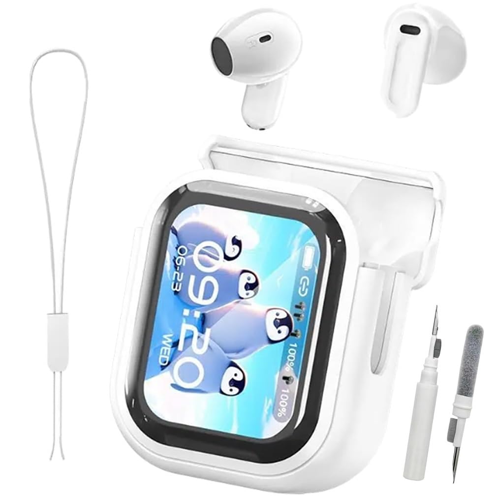 NE20 Earbuds Con Traduzione In 140 Lingue In Tempo Reale, Bluetooth 5.4, Schermo LED Touch, Cancellazione Attiva 48dB, Batteria 48h