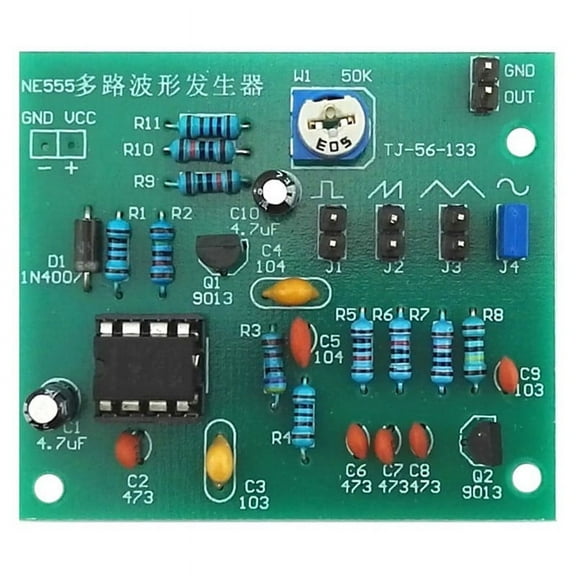 Ne555 Multi-Channel Waveform Generator Module Sine Triangle Square Wave Diy Kits Fangkenuo