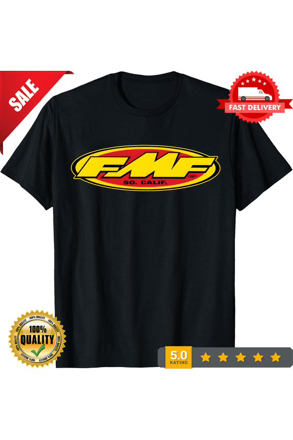 NeW!!!FMF Motocross Men's Black T-shirt Size S to 5XL T-shirt, NEW INSTOCK-TH79353