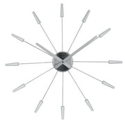 NeXtime Plug Inn Wall Clock 22.5" | Stainless Steel Pins | Silent Movement | Trendy Design | Multiple Color Options