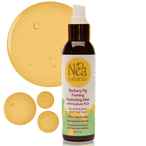 Nea Naturals Barbary Fig Firming Moisturizing Mist Spray - Sodium PCA Moisturizer Mist - Skin Care Hydrating Mist Spray - Super Hydrating Essential Oil For Glowing All Types of Skin - 4 Fl Oz