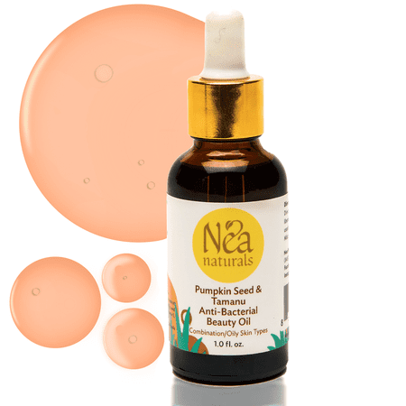 Nea Naturals Facial Beauty Oil - Pumpkin Seed & Tamanu Facial - Beauty Oil Plant Based - Skin Care Essential Oil - Organic 100% Pure Tamanu Oil - Moisturizing Oil for Face -(1.0 Fl oz)