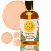 Nea Naturals Pumpkin Seed & Tamanu Calming Facial Cleansing Oil - Deep Cleansing Oil - Facial Cleansing Oil To Balance PH Level - Unique Light, Non Greasy Moisturizing Cleanser - 4.0 Fl Oz