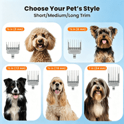 Neakasa P1 Pro Dog Grooming Vacuum Kit, 6-in-1 Pet Hair Grooming with Clippers and Vacuum, 9000Pa Suction, Low Noise, 1L Dust Cup for Home Shedding & Trimming
