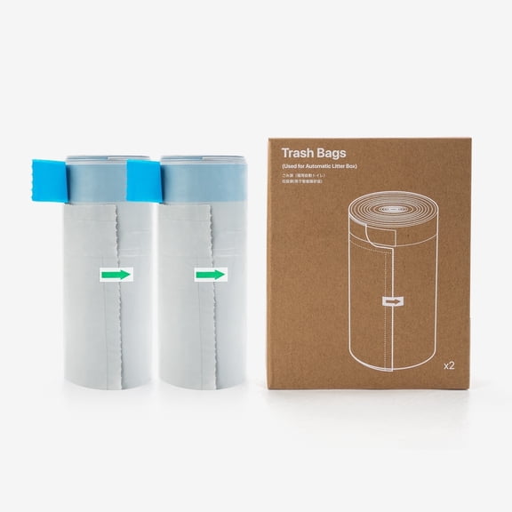 Neakasa Replaced Cat Litter Box Liners-2 Rolls, Cat Litter Waste Receptacles Bags for M1 Open-Top Self-Cleaning Cat Litter Box