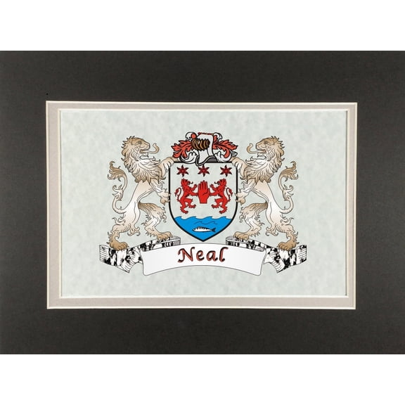 Neal Irish Coat of Arms Print - Frameable 9" x 12"