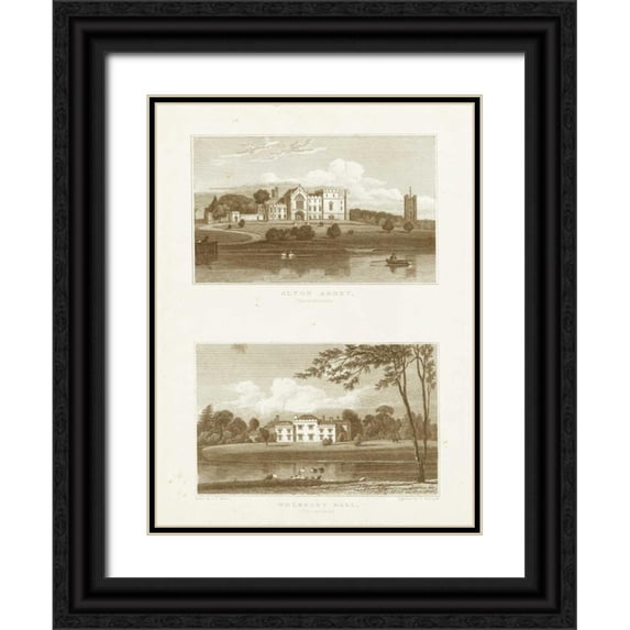 Neale, J.P. 19x24 Black Ornate Wood Framed with Double Matting Museum Art Print Titled - Jones Views I