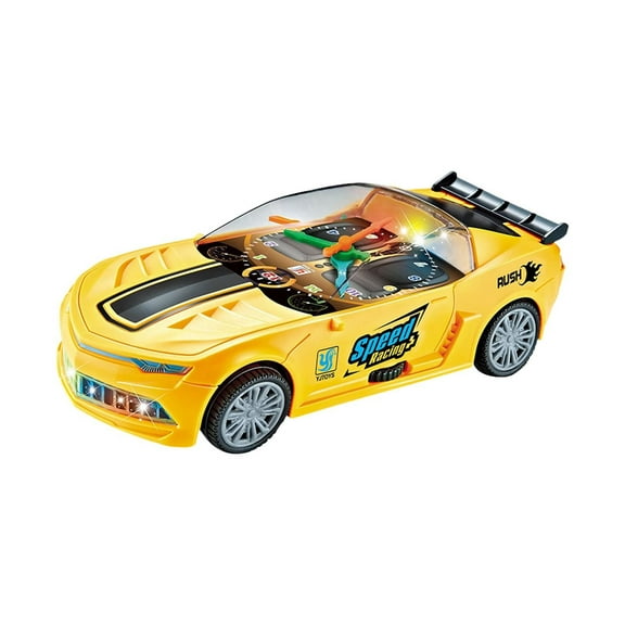 Neamou Musical Toy Car For Kids Light Music Car Time Learning Toy Creative Musical Sports Car Toddler Toy Early Educational Light Up Musical Clock Toys