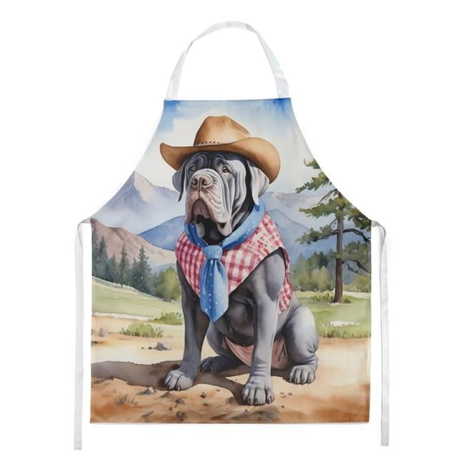 Neapolitan Mastiff Cowboy Welcome Apron 27 in x 30 in