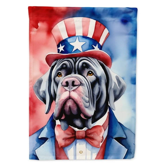 Neapolitan Mastiff Patriotic American House Flag