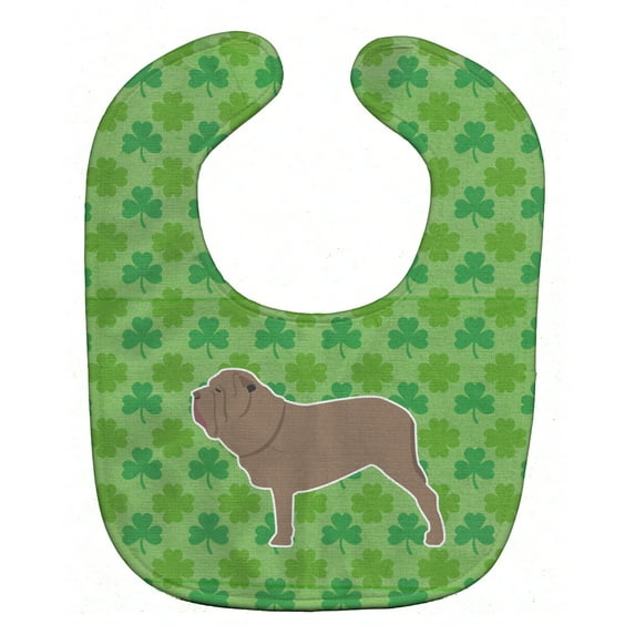 Neapolitan Mastiff Shamrocks Baby Bib