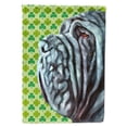 thumbnail image 1 of Neapolitan Mastiff St. Patrick's Day Shamrock Garden Flag, 1 of 5