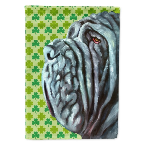 Neapolitan Mastiff St. Patricks Day Shamrock Garden Flag
