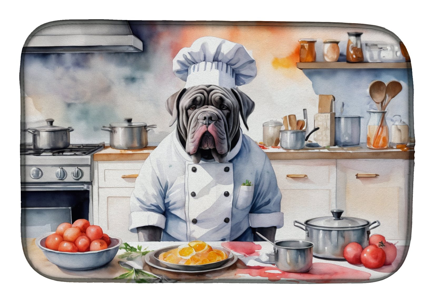 Neapolitan Mastiff The Chef Dish Drying Mat