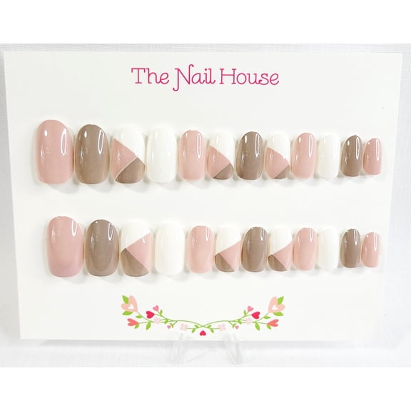 Neapolitan Oval Press-On Nails By The Nail House NH - 24 Pieces