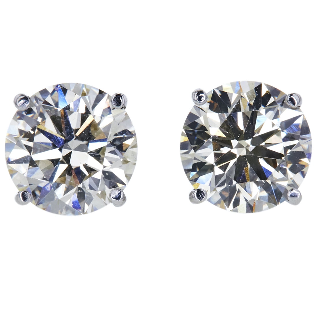 GOLDS REAL Near 1 Carat Ct VS Lab Grown Diamond Stud Earrings Genuine Real Round 2 Solitaire Created in 14K White Gold for Women and Men Golds