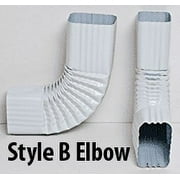 Near 90 degree Downspout Elbow - Style B - 3x4 - White
