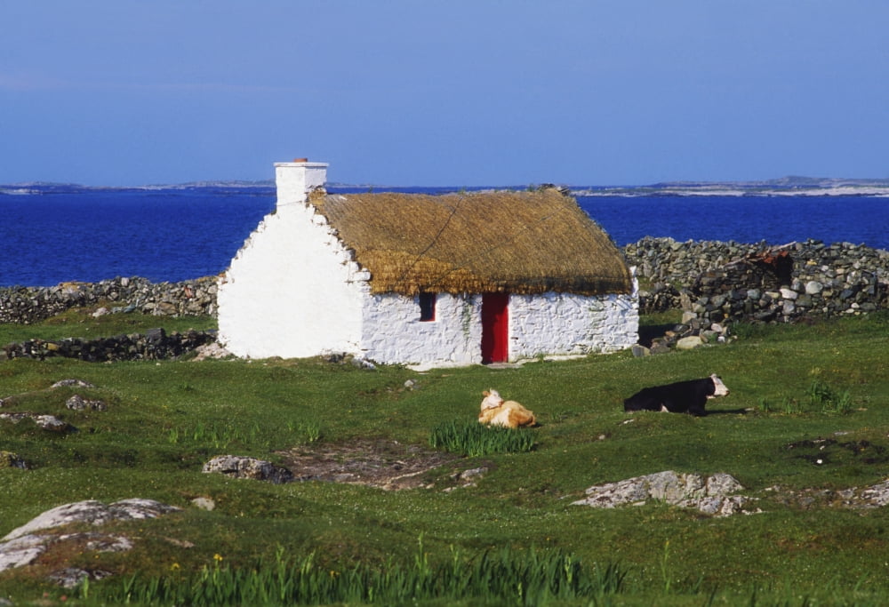 Near Ballyconneely Connemara Co Galway Ireland Canvas Art - The Irish Image Collection Design Pics (18 x 12)
