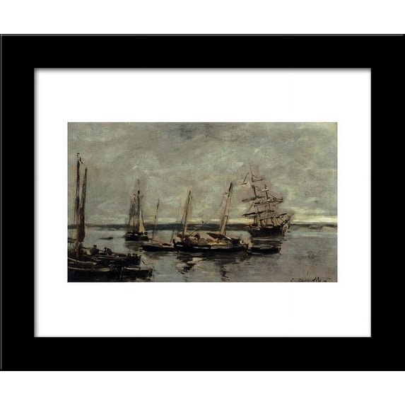 Near Camaret 20x24 Framed Art Print by Eugene Boudin