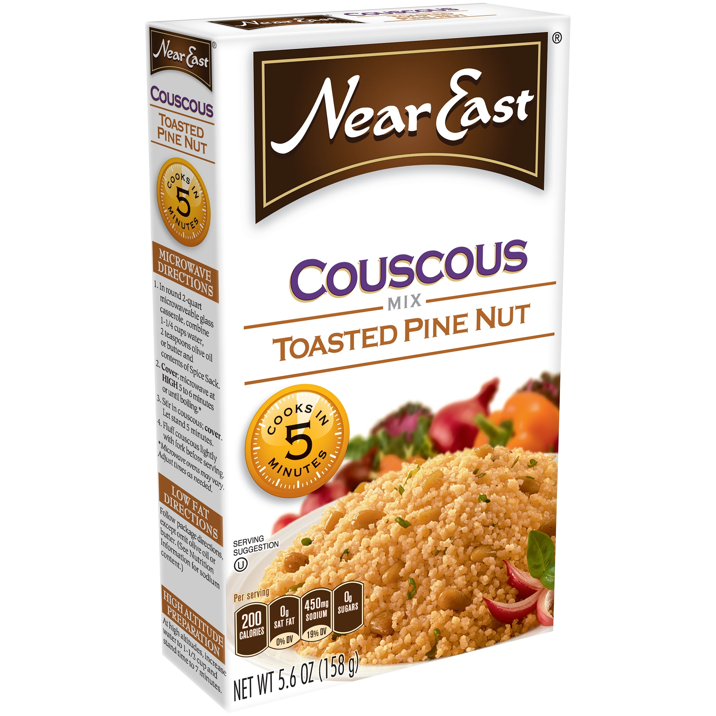 Near East, Couscous Mix, Toasted Pine Nut, 5.6 OZ, Cook in 5