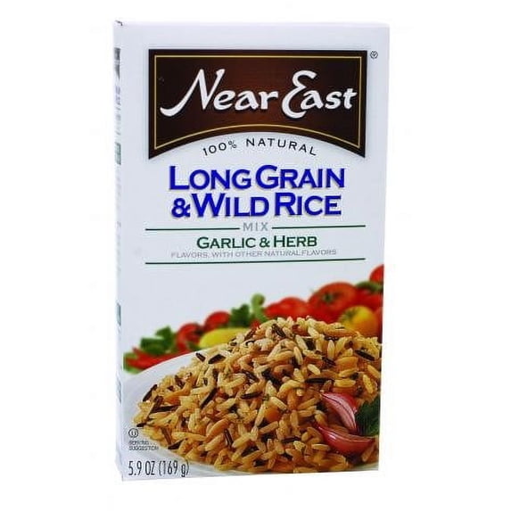 Near East Garlic & Herb Long Grain & Wild Rice Mix, 5.9 Ounce Boxes