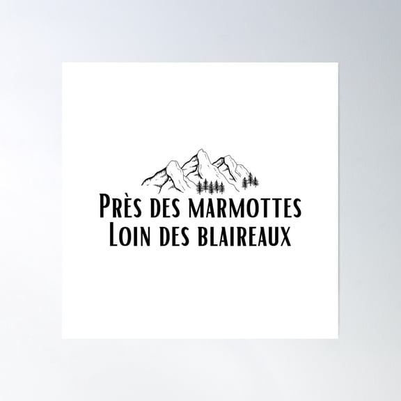 Near Marmots Poster Wall Art, Modern Wall Decor, 30x30 UNFRAMED