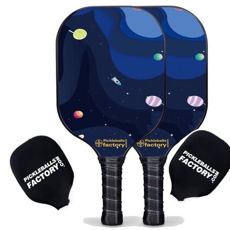 Near Me Pickleball Set - Starry Night Pro Pickleball Paddle, Best Beginner Pickleball Paddles Sets, Glassfiber Graphite