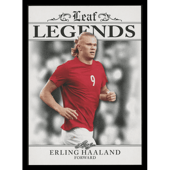 Near Mint 2023 Leaf Special Release Legends Achievement Erling Haaland #LA-05 Manchester City Soccer Card