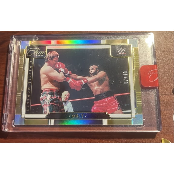 Near Mint 2024 Panini Three Count WWE Mr. T #165 Gold Short Print Parallel Trading Card