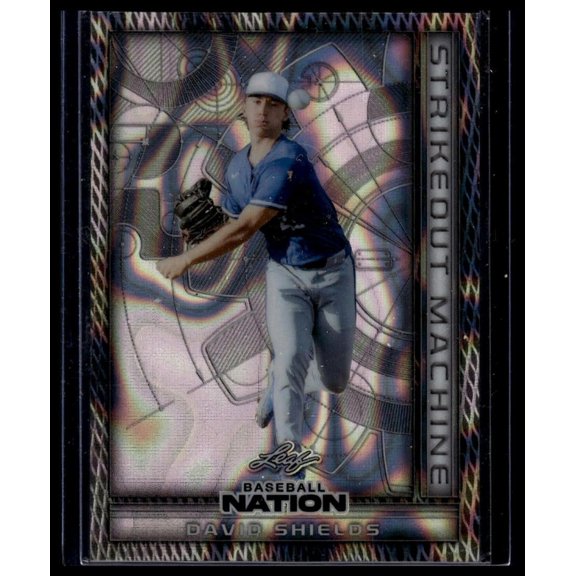Near Mint 2025 Leaf Baseball Nation David Shields SMB-15 Strikeout Machines Lava Silver SN