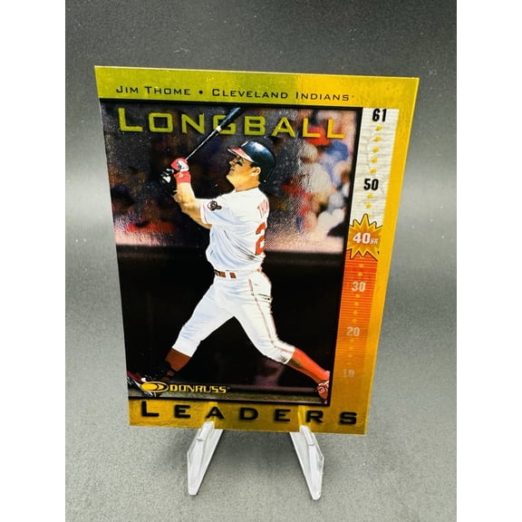 Near Mint Baseball Card 1998 Donruss Jim Thome #D Serial Numbered Cleveland Guardians