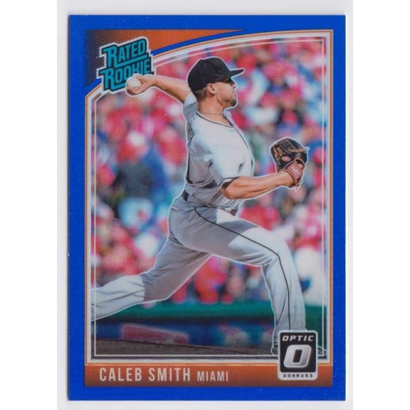 Near Mint Caleb Smith #178 Panini Donruss Optic Rated Rookie Blue Prizm Parallel Insert Baseball Card Miami Marlins MLB Baseball Trading Card