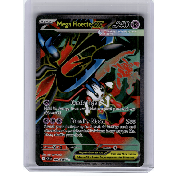 Near Mint Chaos Rising Mega Floette EX Holo Ultra Rare English #101 Pokemon Trading Card